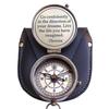 Компас с гравировкой Go Confidently Quote от Thoreau в футляре из тисненой кожи, компас для кемпинга, компас для лодок, подарочный компас, подарки на выпускной