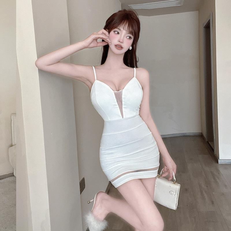 Женское сексуальное платье Hottie Hollow Slim без рукавов с подтяжками