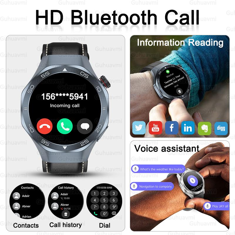 Умные часы WATCH 6 PRO 1,53" Сапфировое стекло AMOLED GPS Bluetooth Звонки Монитор здоровья Водонепроницаемость 3ATM 520 мАч Умные часы для мужчин