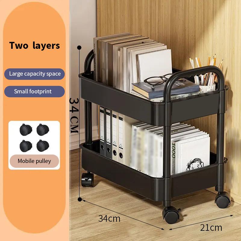 Мобильная тележка для хранения вещей, бытовая кухонная многофункциональная тележка-органайзер, экономящая место, полки для спальни, стойка для хранения закусок