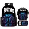 Fortnite Game School Bag Backpack Lunch Bag Pencil Case 3PCS