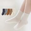 5 пар унисекс хлопковые носки для девочек нескользящие однотонные эластичные носки для новорожденных мальчиков аксессуары для младенцев