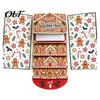 Christmas Table Decorations 3D Pop Up Card, Santa/Gingerbread House/Snowman/Elf Festive Greeting Card with Holiday Retro Style Note Cards House Scene,
