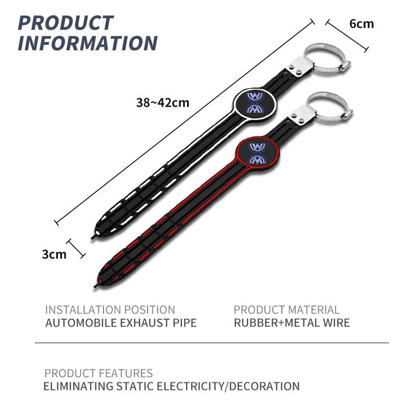 1pcs Car Anti-Static Earth Ground Wire Belt Anti-Static For Volkswagen VW GTI Rline R Polo Golf Passat Tiguan Car Accessories ADFGH1