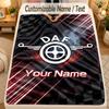 Flannel BlanketDAF Custom Name Text Personalized Soft Warm Throw Blanket Home Decor Gift