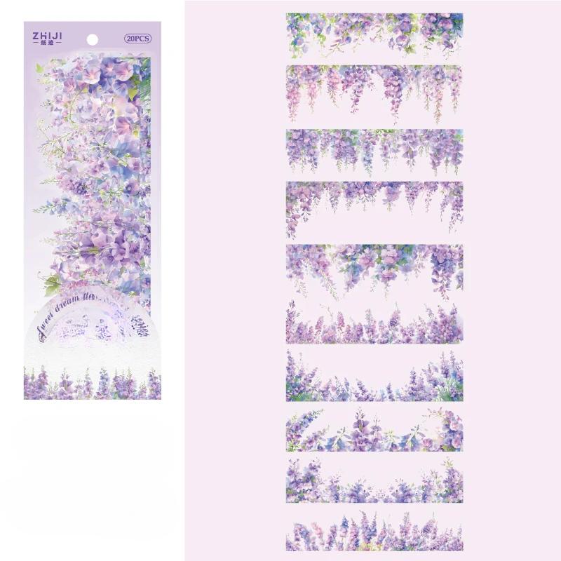 10 листов винтажных INS большого размера наклейки с изображением растений, цветов и лозы, декоративные этикетки, ежедневник, альбом ручной работы, принадлежности для скрапбукинга