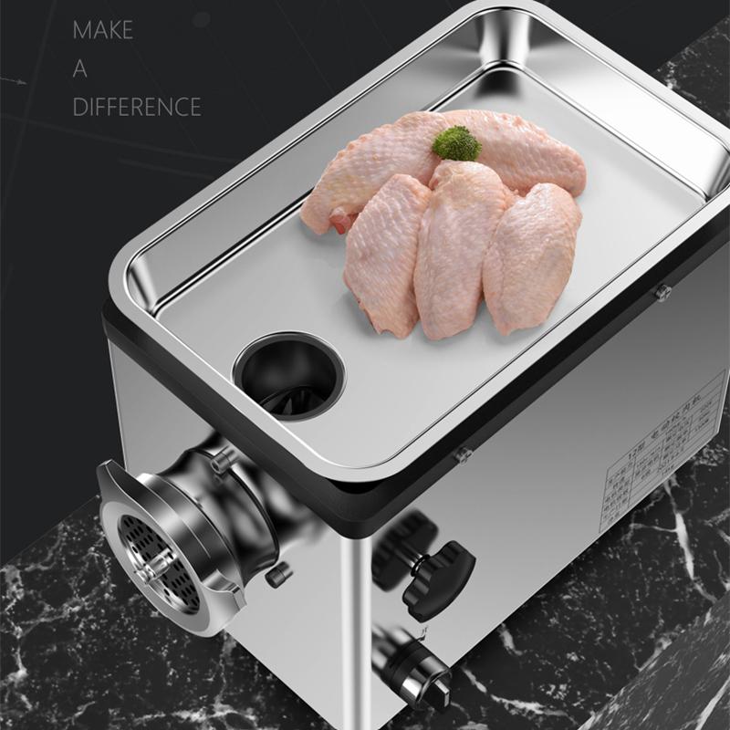 Electric Meat Grinder Blender 1300W Consumer And Commercial Stainless Steel Meat Grinder Food Processor Household Appliances