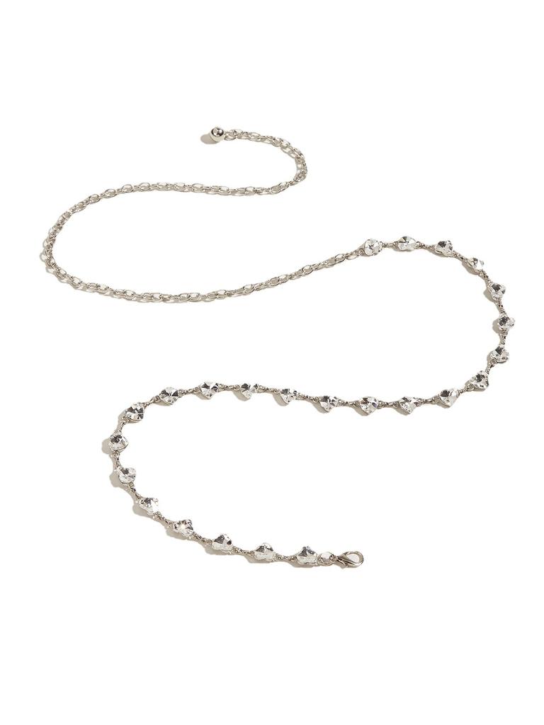 Rhinestone Waist Chain Metal Accessories Belt With Skirt Dress Waist Chain Decoration Thin Belt Tide