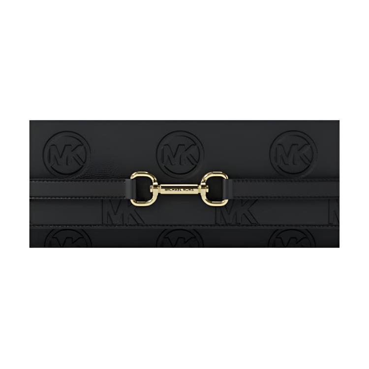 Michael Kors Женский большой кошелек Carson Черный Золотой 35R6G2ZC7V-BLACK