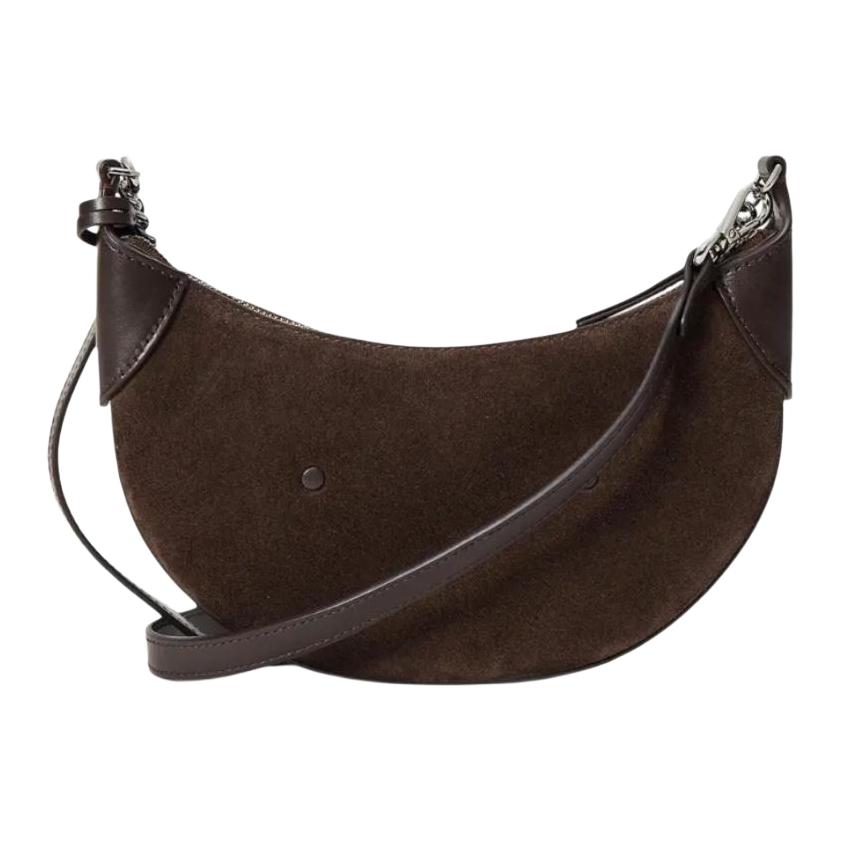 Polo Ralph Lauren Polo ID Brand Letter Logo Suede Mini Shoulder Tote Bag Women handbags Brown 428980767001