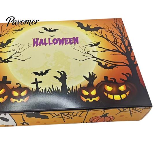 Halloween Party Table Decorations 3D Printed Figures with Gift Box, Small Flexible Fidget Toys Set, Pumpkin Bucket Stuffers Cute Grim Reaper,