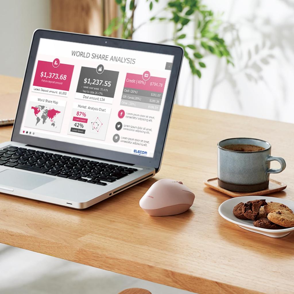 ELECOM Mouse Wireless Mouse SHELLPHA Bluetooth Quiet Antibacterial 3 Buttons Pink M-SH10BBSKPN