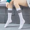 Women Over Knee Thigh High Socks Sexy Black White Striped Long Socks Over The Knee Stockings For Ladies Girls Warm Knee Socks