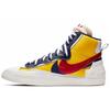 Sacai x Blazer Mid Maize Navy Унисекс Кроссовки Желтый Varsity-Maize Полуночно-синий-Белый-Алый BV0072-700