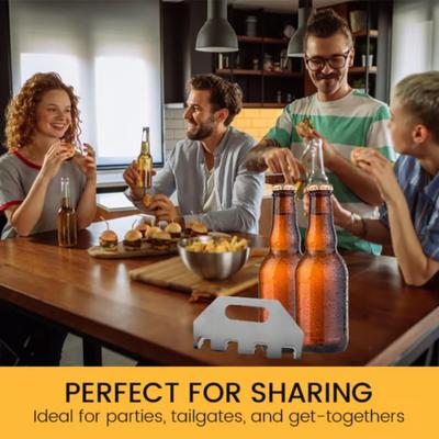 Квад Подставка для пива из нержавеющей стали, Переноска для пивных бутылок, Мультитул, Подставка-кедди для пива с открывалкой для бутылок, Переносите и открывайте 4 бутылки для любителей пива, барбекю