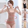 Бесшовное женское боди без рукавов с пряжкой и U-образным вырезом, сексуальное однотонное корректирующее белье без рукавов