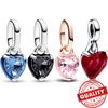 S925 Sterling Silver Me Series Black Chakra Heart Mini Dangle Charm Fit  Me Bracelet Original Necklace Pendant Jewelry