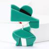 Cartoon Women Portrait Pin Acrylic Girl Badge Retro Lady with Hat Brooch