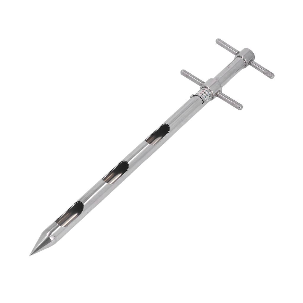 Зонд для почвы 0,54 м 304 нержавеющая сталь вращающаяся ручка заостренный дизайн зонд для отбора проб почвы с точным