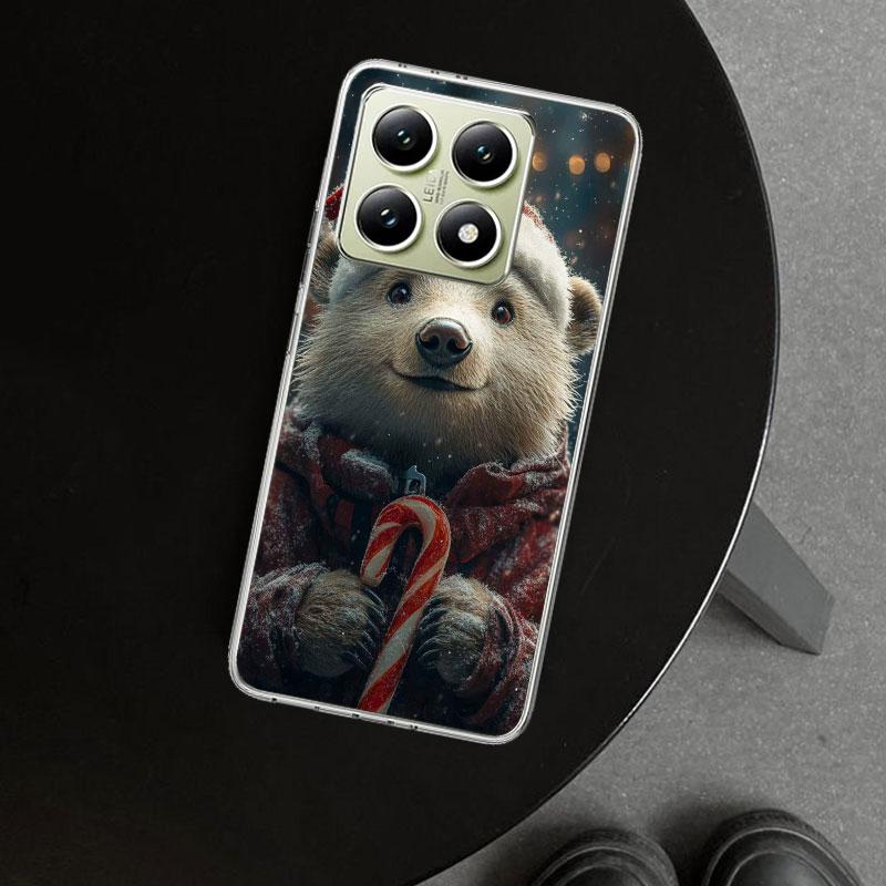 Животное Коричневый Милый Медведь Чехол для Телефона для Xiaomi Redmi Note 15 14 13 12 11 Pro Plus 14S 12S 11S 11T 11E 10S 10 Индивидуальный Fund
