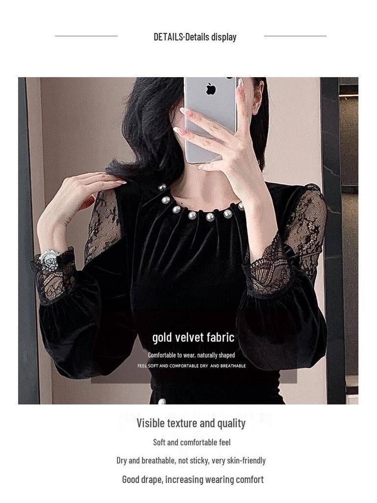 Элегантное бархатное платье 2025 года, стройнящее талию