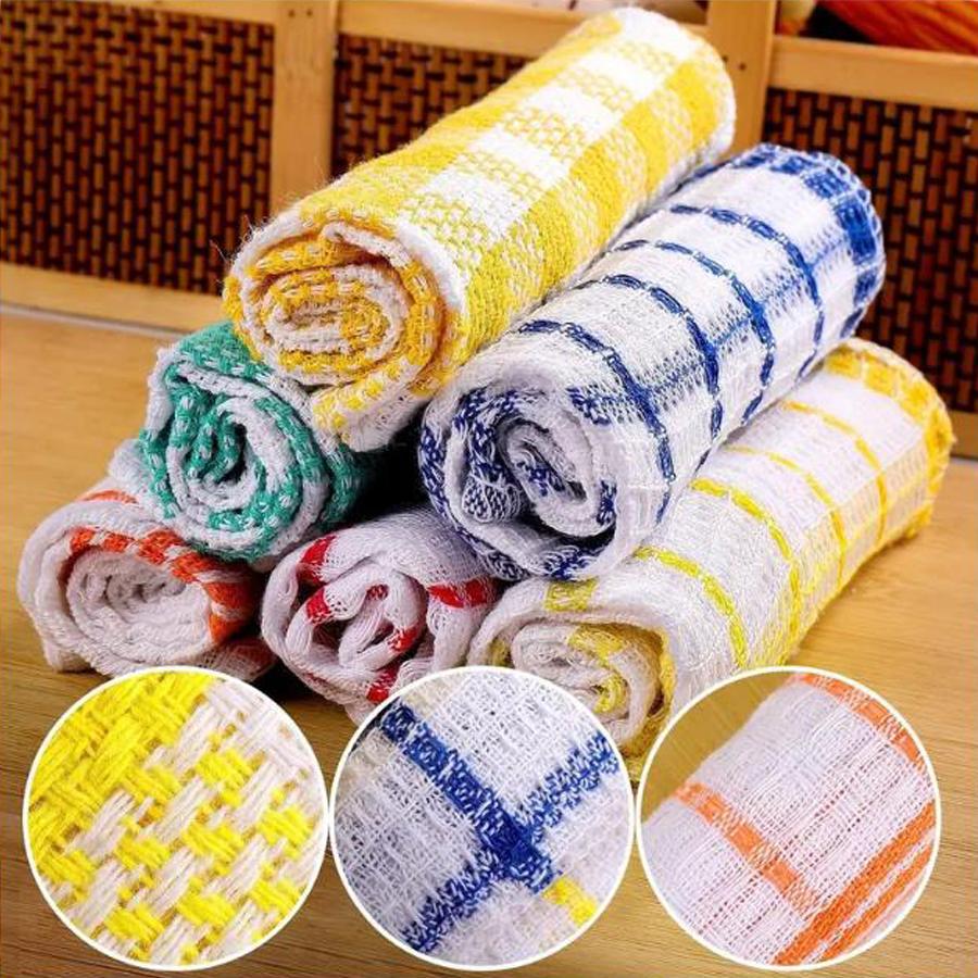 Kitchen Cleaning Cloths, Highly Absorbent, Easy To Wash, 5/10/12 Sheets Per Pack, Suitable for Household Dishwashing and Table cleaning.Random Color