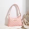 Cozy Up Fashionable Underarm Bag, Single Shoulder Diamond Pattern Texture Women's Bag