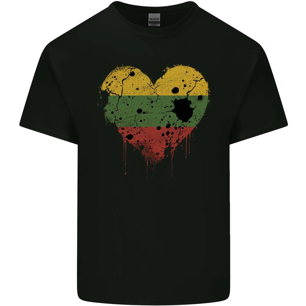 Love Lithuania Flag Lithuania Day Football Kids T-Shirt Childrens
