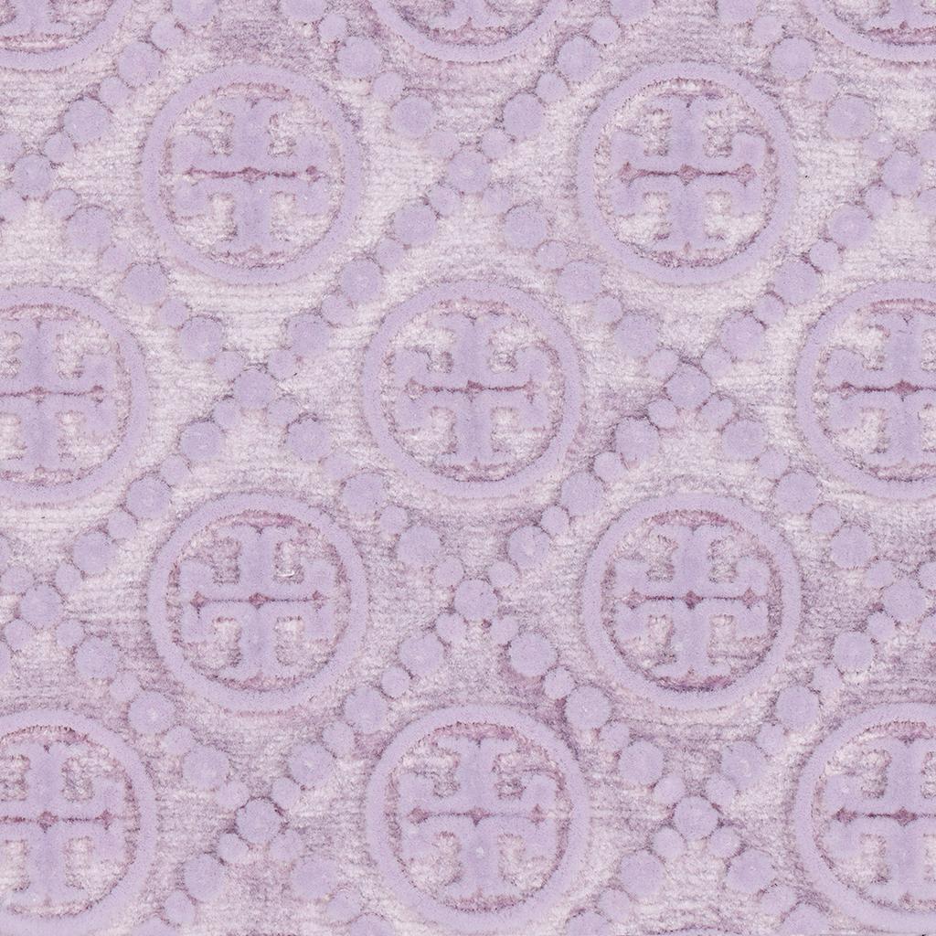 Tory Burch T Monogram Metallic Hardware Signature Pattern Crescent Bag Women handbags Light-Purple 162023-500