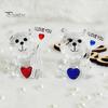 Clear Bear Figurine Valentine's Day Gift I Love You Faux Crystal Bear Ornament Collectible Tabletop Bear Statue for Wedding Birthday Party Gift