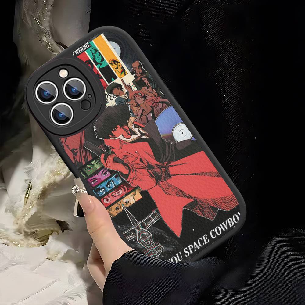 Anime Cowboy Bebop Phone Case Hard Leather For IPhone 16 15 14 13 12 Mini 11 14 Pro Max Xs X Xr 7 8 Plus Fundas