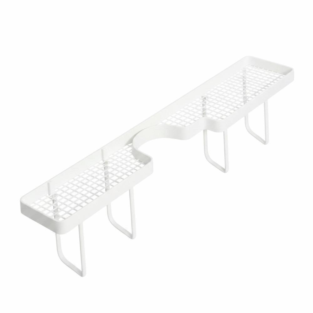 No-Drill Faucet Sink Shelf Large Capacity Faucet Drain Organizer  Mirror Front