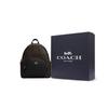 COACH Court Canvas Leather Backpack Large Women's Black / Brown (Unisex) Backpacks 5671 IMAA8