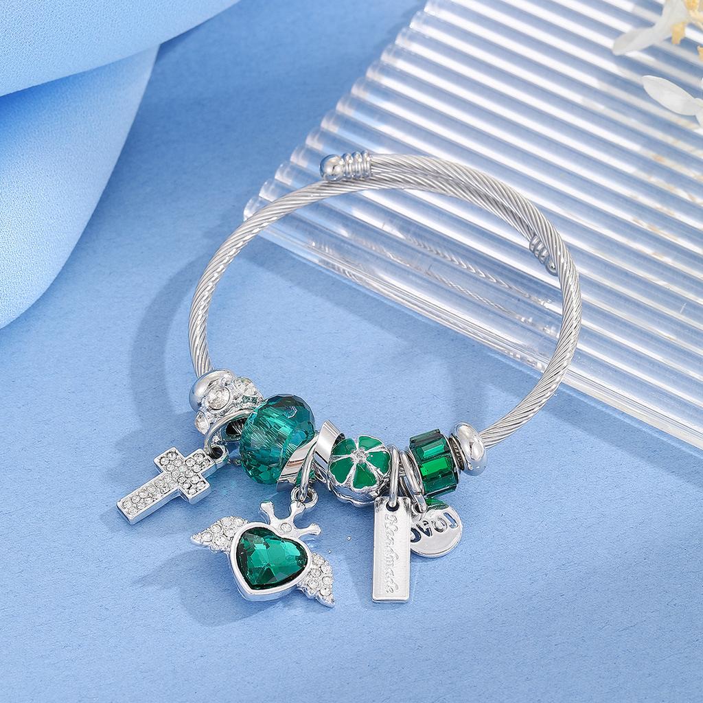 Браслет JYL TS Модный Подвеска-Медведь с Буквой Регулируемый Приносит Игривую Удачу