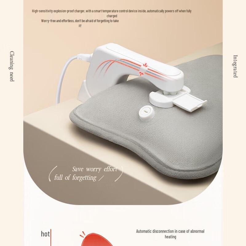 Rainbow Rechargeable Electric Hot Water Bottle with Washable Hand Pouch