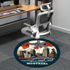 1 шт. Круглый ковер Montreal Maple Leaf для офиса, Коврик подходит для офиса, Под офисные стулья, Спальни, Гостиной, Домашнего декора, Декора комнаты