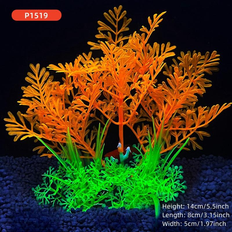 14см/5.5дюйма Растение-симуляция для аквариума, Искусственный декор для аквариума, Растения для DIY, Водная трава, Украшения для аквариума