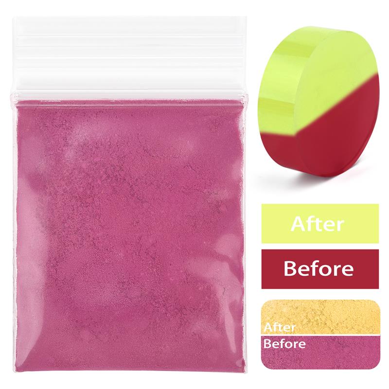 Warm Variable Powder Resin Pigment Crystal Glue DIY Craft Dyes 31℃ Discoloration For UV Epoxy Resin Jewelry Making Accessories