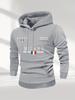 Italy MILANO Milan Multi-Position Flag Letter Hooded Sweater Men's Casual Shoulder Hoodie