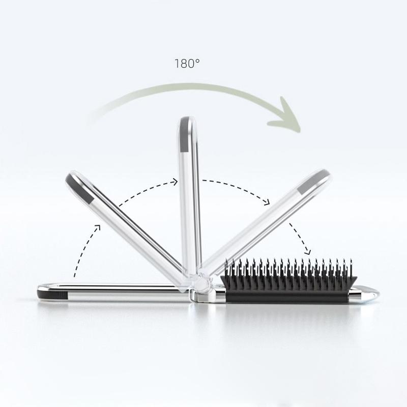 2023 Мини-расческа для волос, складная массажная расческа, массажная головка, антистатическая портативная дорожная расческа для волос, расчески для волос для девочек с зеркалом