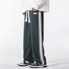 Spring and Autumn Men's New Vintage Side Strip Stitching Loose Straight-Leg Sports Trousers