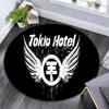 Tokio Hotel pattern round rug,Carpet Rug for Living Room Bedroom Playroom ,Non-slip Floor Mat,Holiday Gifts and Birthday Gifts.