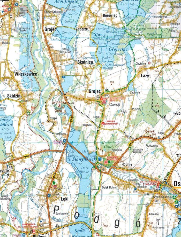 Jura Południowa, Dolina Wisły 1:50 000. Laminowana Mapa Turystyczna. Wyd. 2024. Compass