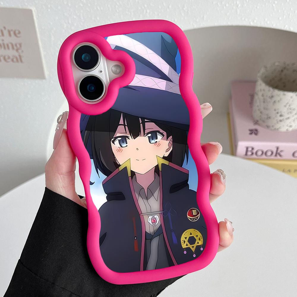 Wandering Witch Saya Phone Case for iPhone 17 16 15 14 13 12 11 Air Pro Max Plus Red Soft TPU Wavy Edge Cover