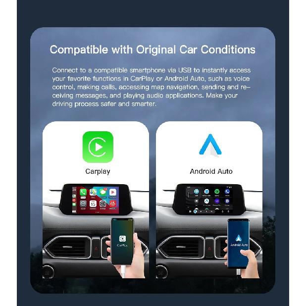 NEW P2 Wired or P3 Wireless For CarPlay Android Auto adapter USB Hub OEM Retrofit Mazda 2 3 6 CX3 CX5 CX8 CX9 MX5 TK78669U0C Kit