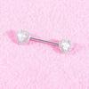 1 шт. хирургическая стальная штанга сердце сосок кольцо спираль пирсинг украшения для тела