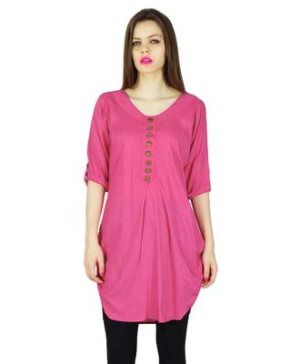 Rayon Kurti Дизайнер Bollywood Kurta Женский Повседневный Топ Туника Платье