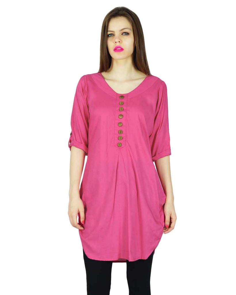 Phagun Rayon Kurti Designer Bollywood Kurta Women Casual Top Tunic Dress