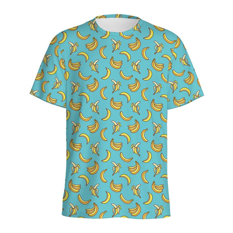 Футболка Aloha Banana с 3D-принтом для мужчин, модные повседневные топы с коротким рукавом, летние футболки с графикой фруктов, детские мультяшные футболки Y2k