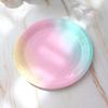 Rainbow Birthday Disposable Tableware Rainbow Gradient Rainbow Plates Napkins Kids Girls Happy Rainbow Birthday Party Supplies